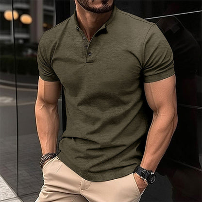 Sergio | Men’s Slim Button Placket Casual T-Shirt
