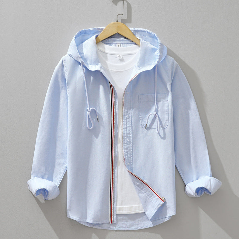 Soren | Men’s Front-Zip Hooded Casual Shirt