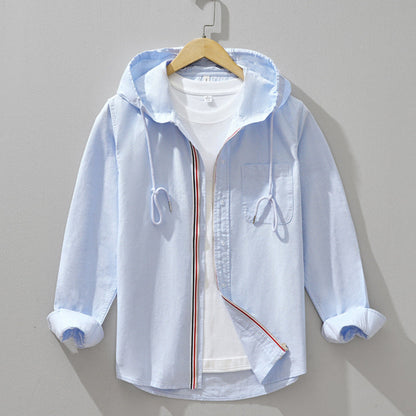 Soren | Men’s Front-Zip Hooded Casual Shirt