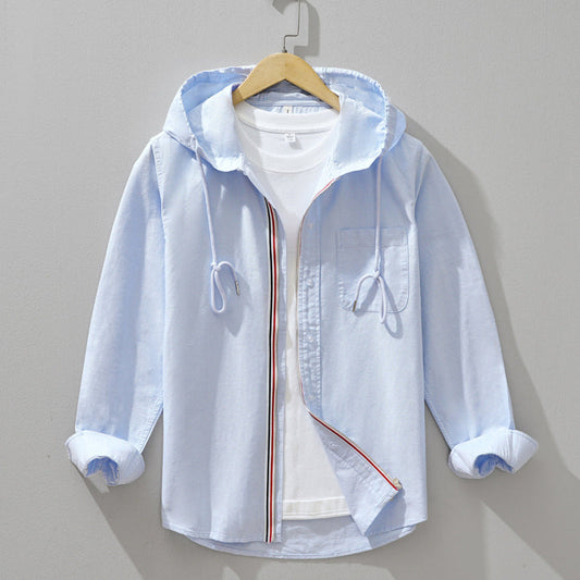 Soren | Men’s Front-Zip Hooded Casual Shirt