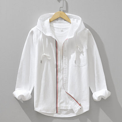 Soren | Men’s Front-Zip Hooded Casual Shirt