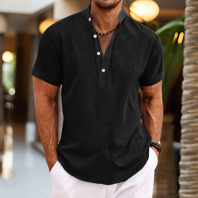 Renato | Men’s Short Sleeve Button Henley