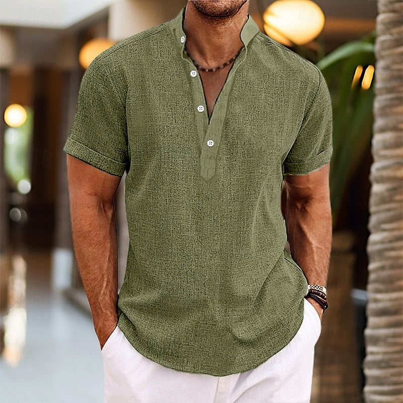 Renato | Men’s Short Sleeve Button Henley