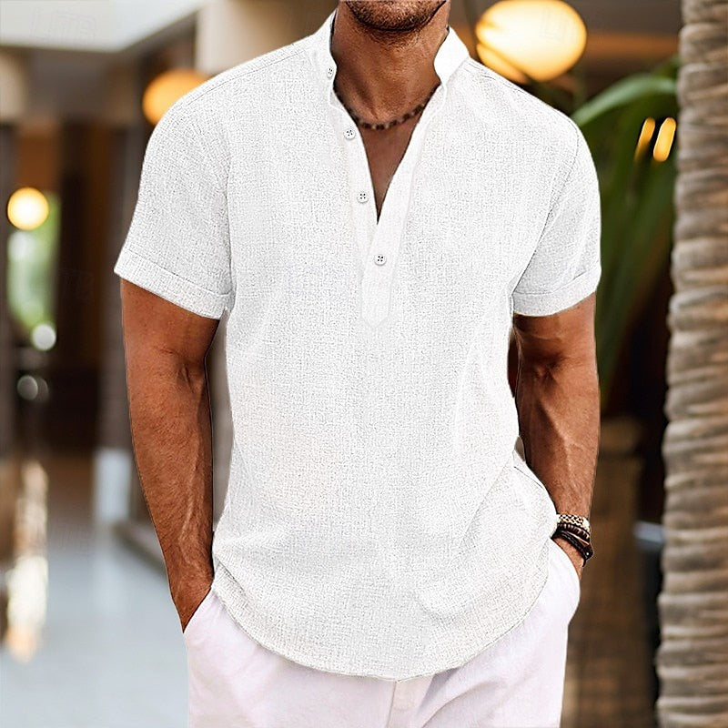 Renato | Men’s Short Sleeve Button Henley