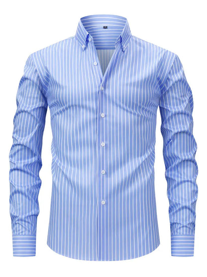 Gaetano | Men’s Slim Fit Striped Button-Up