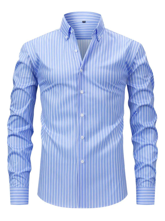 Gaetano | Men’s Slim Fit Striped Button-Up
