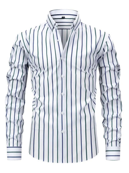 Gaetano | Men’s Slim Fit Striped Button-Up