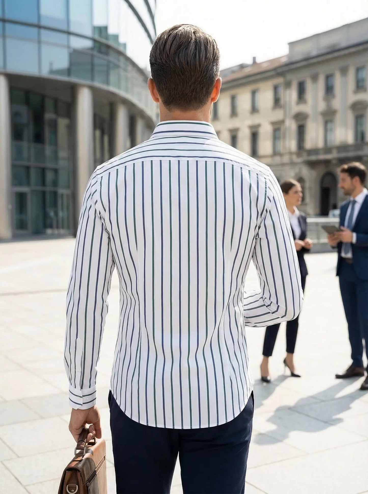 Gaetano | Men’s Slim Fit Striped Button-Up
