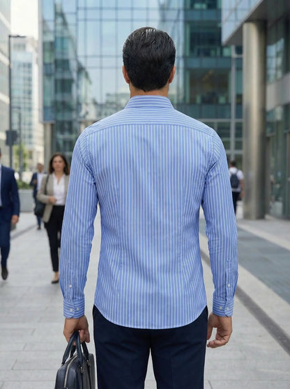 Gaetano | Men’s Slim Fit Striped Button-Up