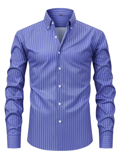 Gaetano | Men’s Slim Fit Striped Button-Up