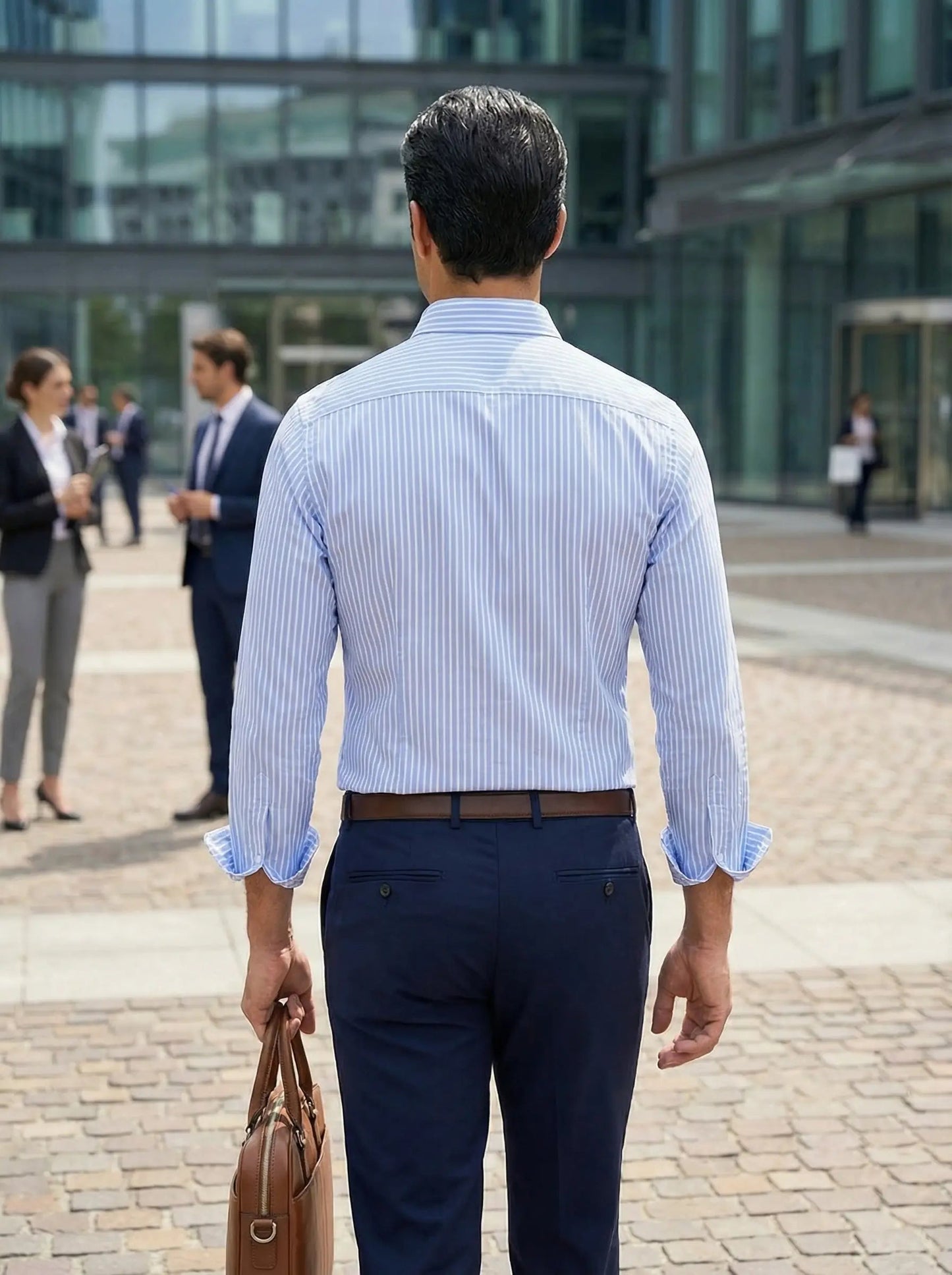 Gaetano | Men’s Slim Fit Striped Button-Up