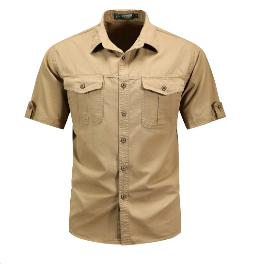 Alessandro | Men’s Short Sleeve Functional Utility Button-Up Shirt