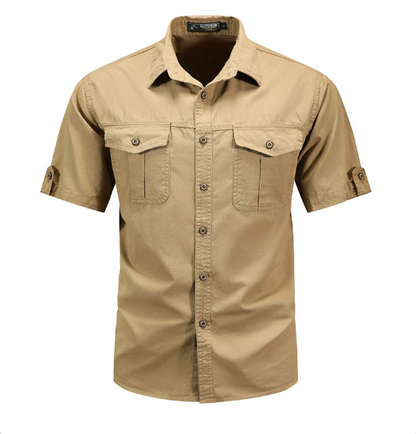 Alessandro | Men’s Short Sleeve Functional Utility Button-Up Shirt