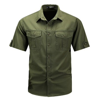 Alessandro | Men’s Short Sleeve Functional Utility Button-Up Shirt