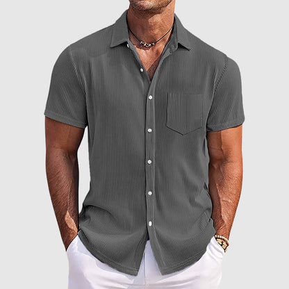 Ugo | Men’s Ribbed Short Sleeve Button-Up