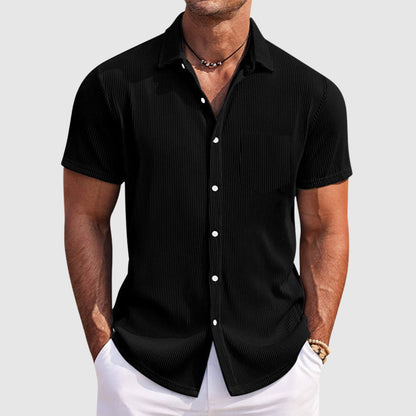 Ugo | Men’s Ribbed Short Sleeve Button-Up
