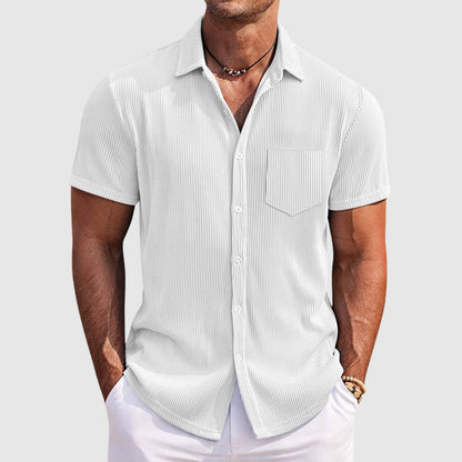 Ugo | Men’s Ribbed Short Sleeve Button-Up