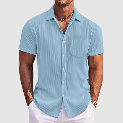 Ugo | Men’s Ribbed Short Sleeve Button-Up