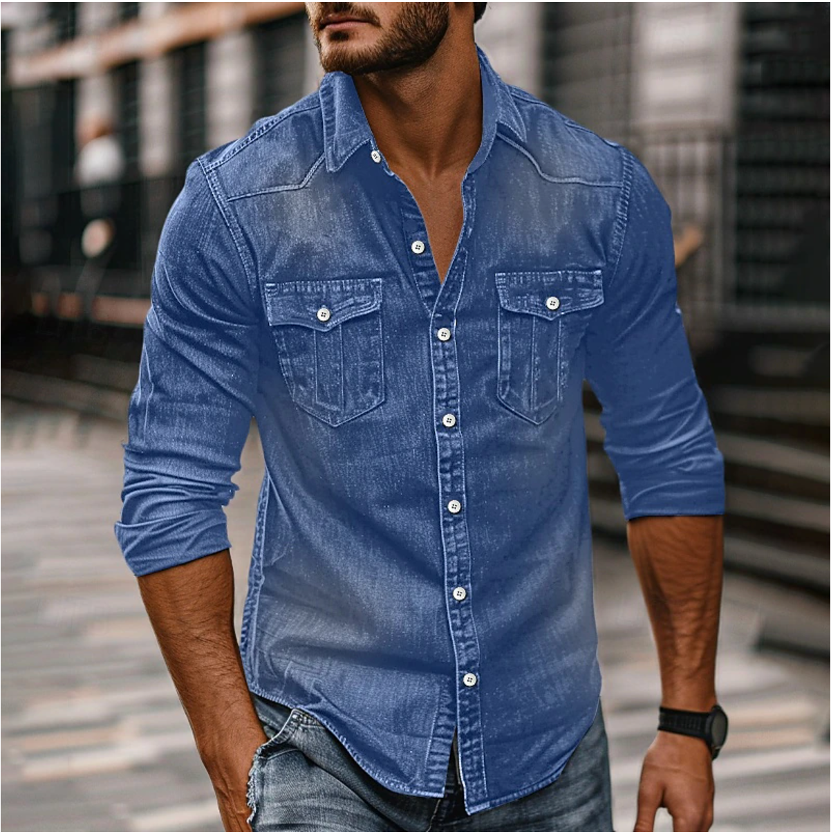 Nico | Men’s Utility Button-Front Casual Shirt