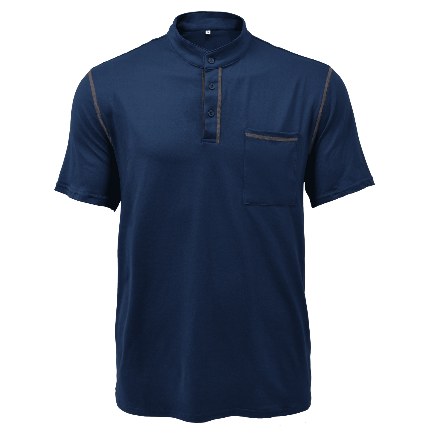 Armin | Men’s Contrast Trim Henley Short Sleeve Shirt