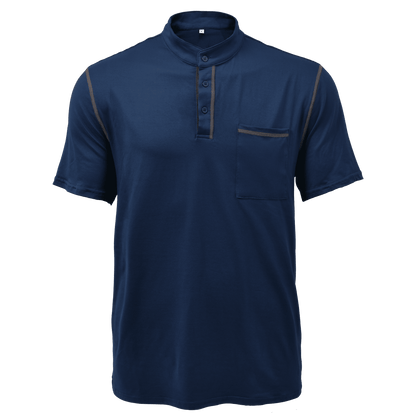 Armin | Men’s Contrast Trim Henley Short Sleeve Shirt