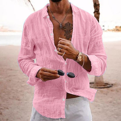 Vincenzo | Men’s Relaxed Fit Beach Button-Up Shirt
