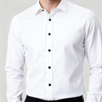 Valentino | Men’s Slim Fit Button Placket Formal Shirt