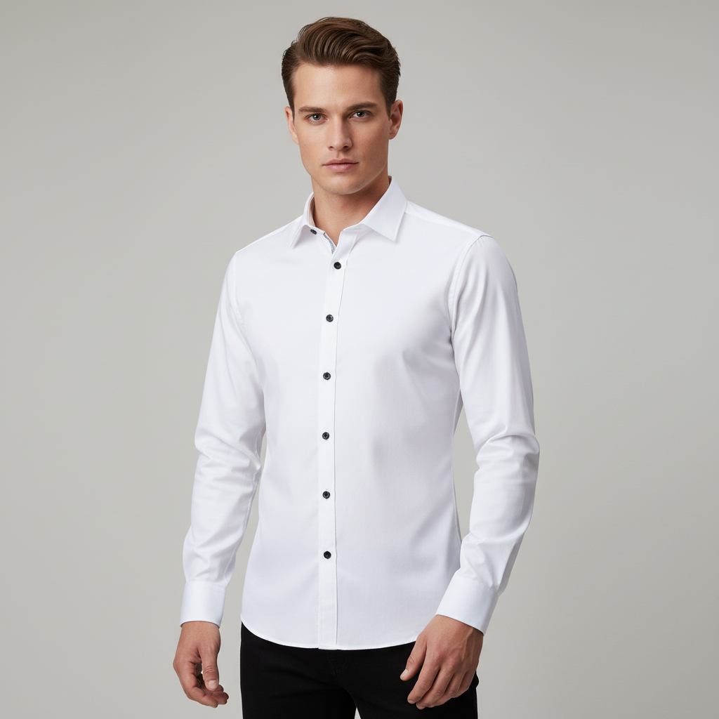 Valentino | Men’s Slim Fit Button Placket Formal Shirt