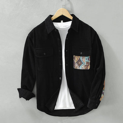 Vincenzo | Men’s Textured Utility Casual Shirt