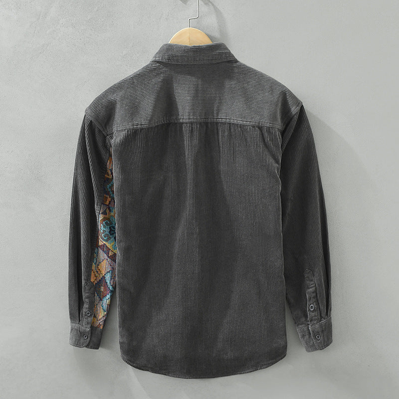 Vincenzo | Men’s Textured Utility Casual Shirt