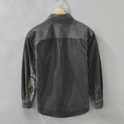 Vincenzo | Men’s Textured Utility Casual Shirt