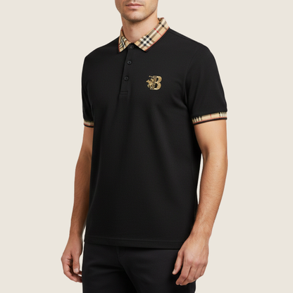 Sergio | Men’s Plaid Collar Short Sleeve Polo Shirt