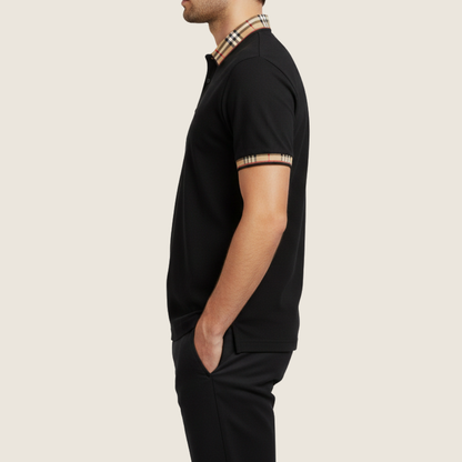 Sergio | Men’s Plaid Collar Short Sleeve Polo Shirt