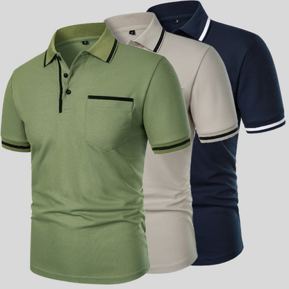 Valentino | Men’s Contrast Trim Pocket Polo Shirt
