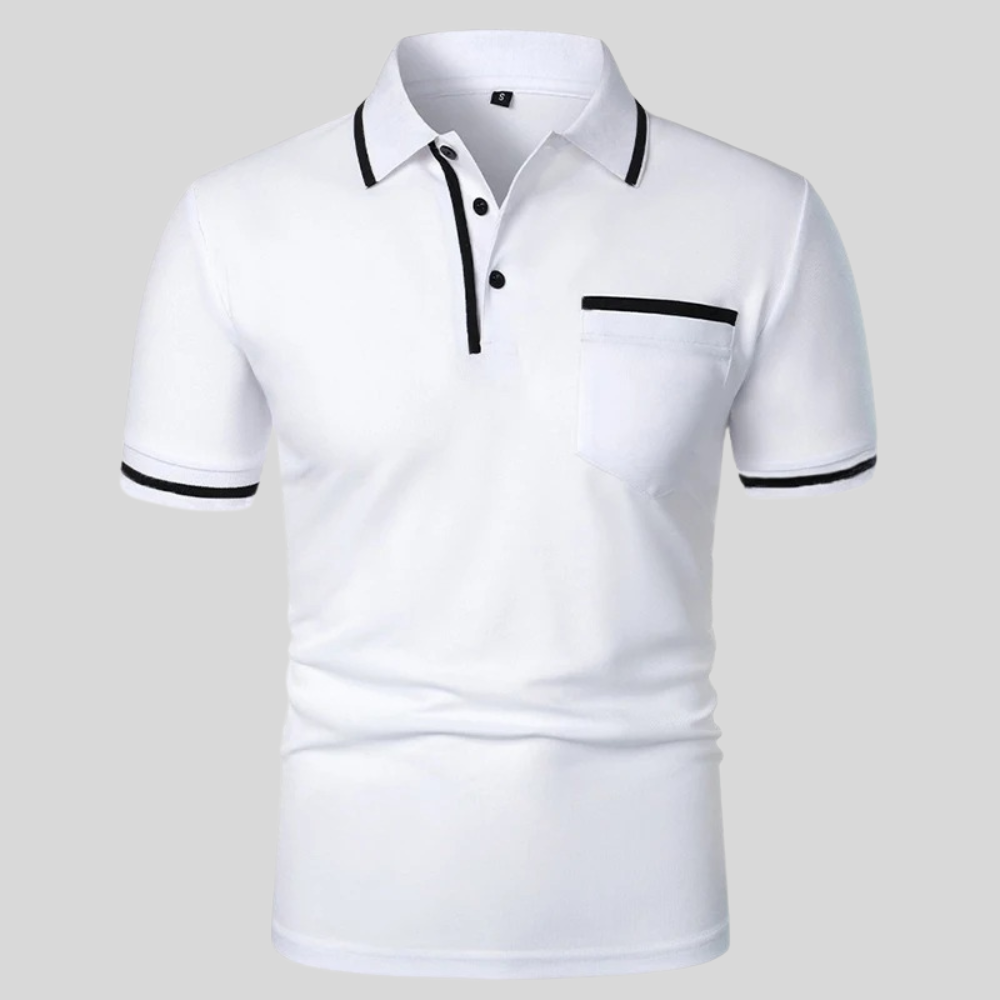 Valentino | Men’s Contrast Trim Pocket Polo Shirt