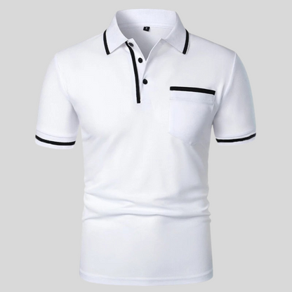 Valentino | Men’s Contrast Trim Pocket Polo Shirt