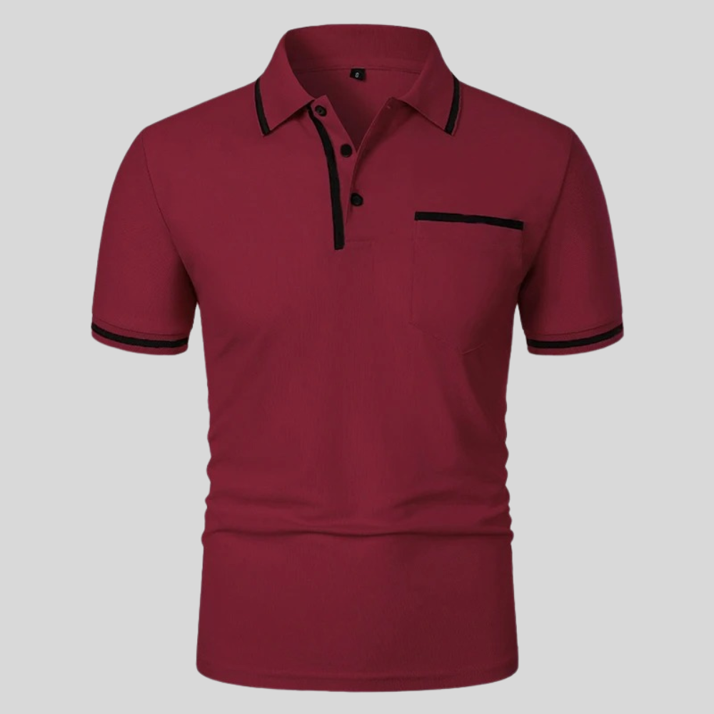 Valentino | Men’s Contrast Trim Pocket Polo Shirt