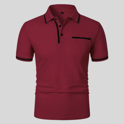 Valentino | Men’s Contrast Trim Pocket Polo Shirt