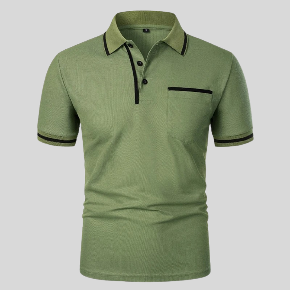 Valentino | Men’s Contrast Trim Pocket Polo Shirt