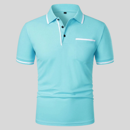 Valentino | Men’s Contrast Trim Pocket Polo Shirt