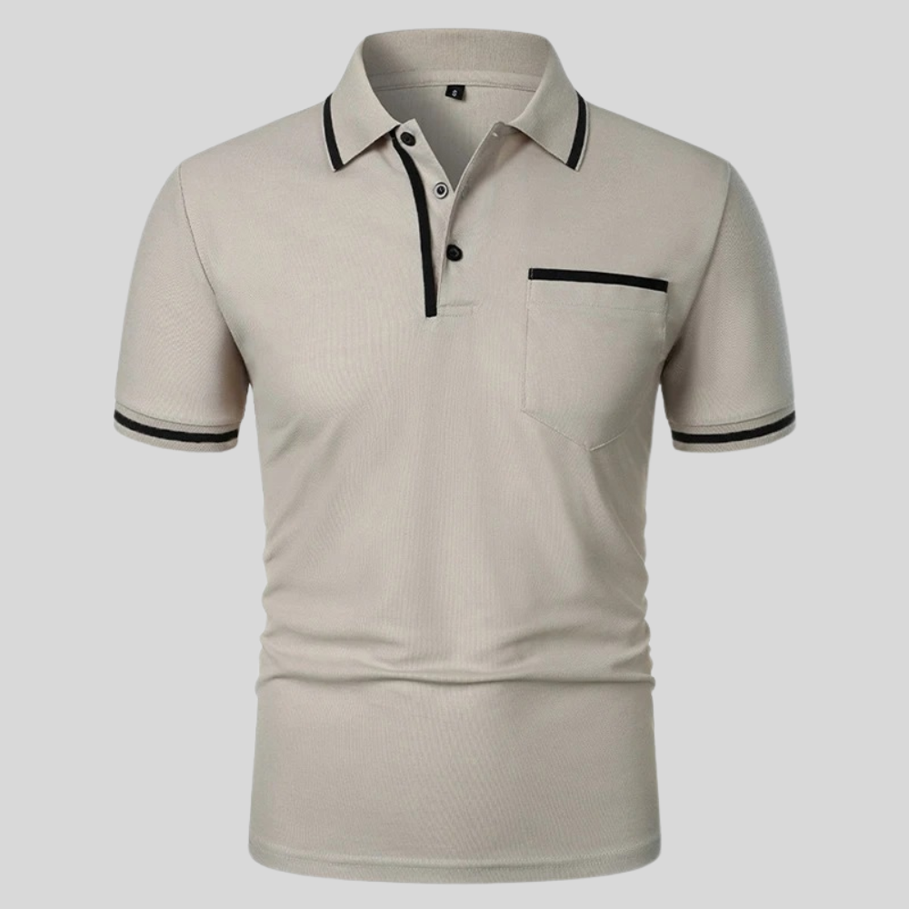 Valentino | Men’s Contrast Trim Pocket Polo Shirt