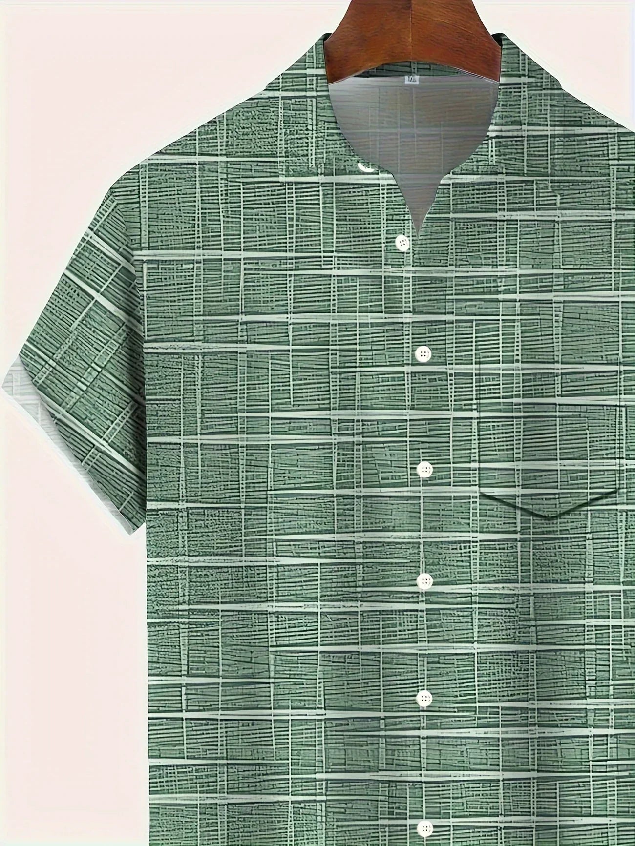 Matteo | Men’s Short Sleeve Patterned Button Casual Shirt