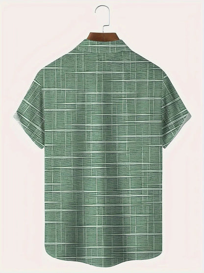 Matteo | Men’s Short Sleeve Patterned Button Casual Shirt