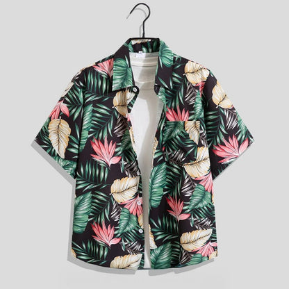 Giovanni | Men’s Short Sleeve Floral Pattern Casual Shirt