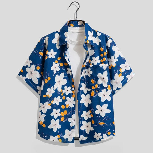 Giovanni | Men’s Short Sleeve Floral Pattern Casual Shirt