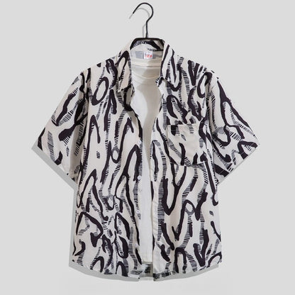 Giovanni | Men’s Short Sleeve Floral Pattern Casual Shirt