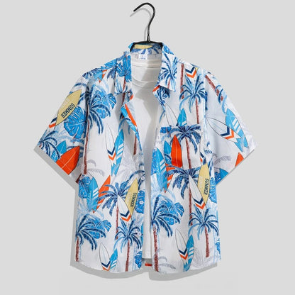 Giovanni | Men’s Short Sleeve Floral Pattern Casual Shirt