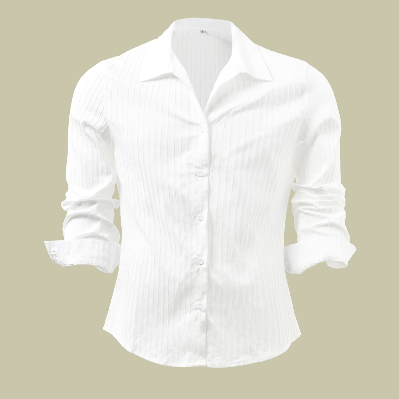 Bastiano | Men’s Ribbed Slim Fit Button Placket Shirt