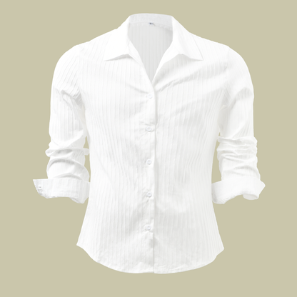 Bastiano | Men’s Ribbed Slim Fit Button Placket Shirt