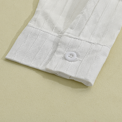 Bastiano | Men’s Ribbed Slim Fit Button Placket Shirt
